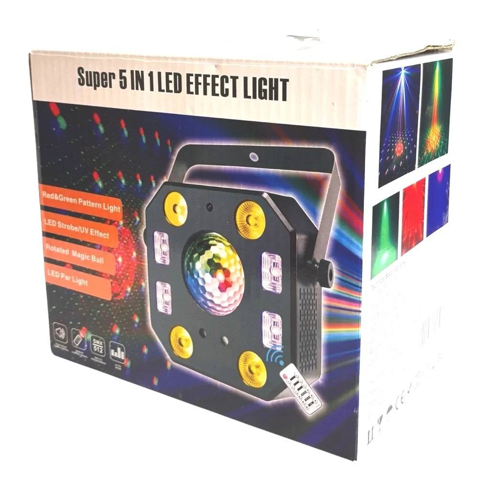 Eyeshot Disco Light DJ PAR LED Lights 5 in 1 Stage Lights with Magic Ball